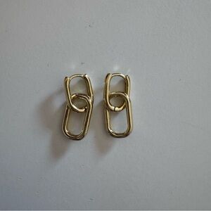Gold Link Drop Earrings - Women Jewelry